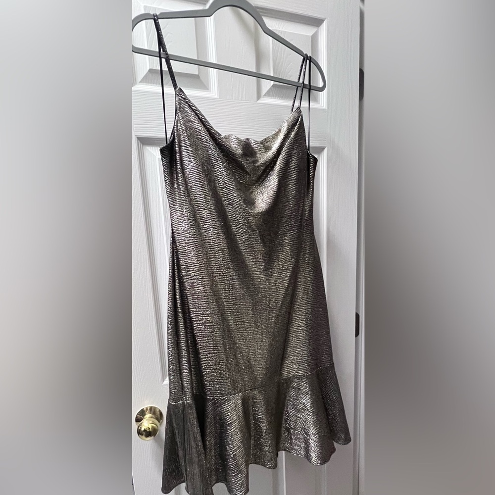 Night Way Collections Black Metallic Accent Evening Dress